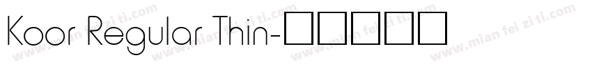 Koor Regular Thin字体转换